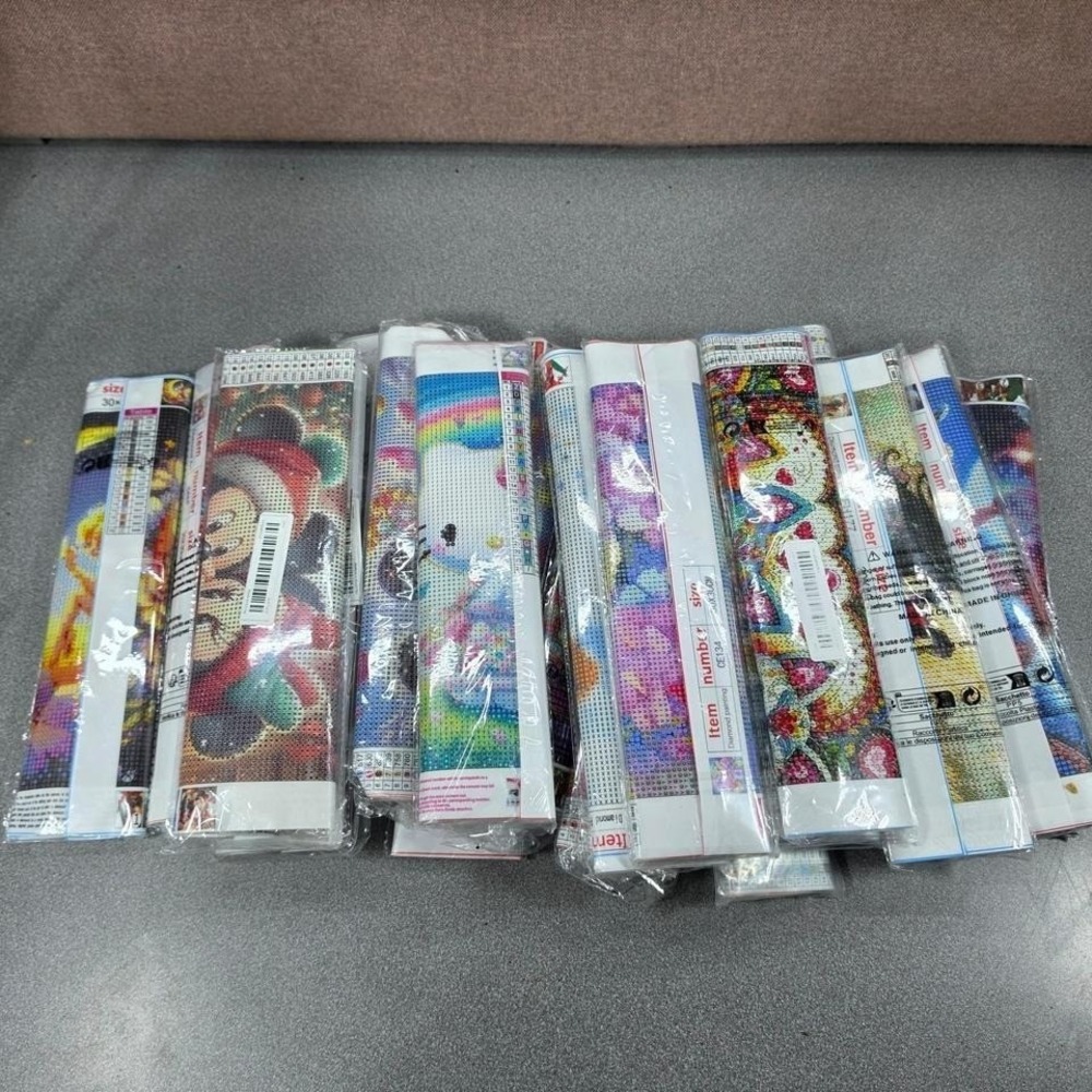 Lot of 22 Diamond Art. Mixed themes. Some Disney misc types